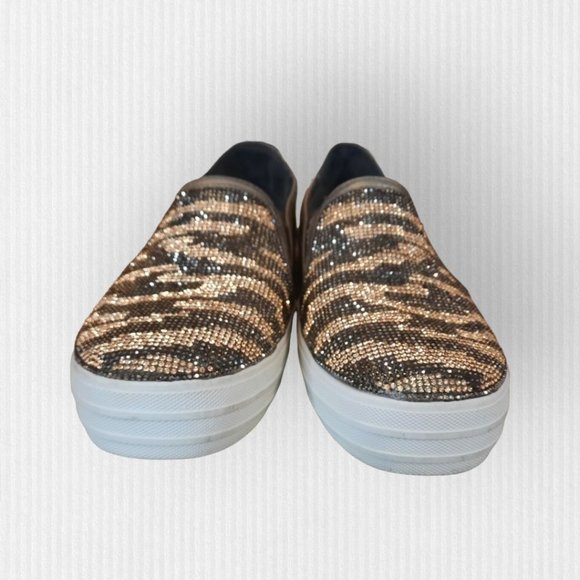 Sketchers Street Slip on  Glamour  Gray Sneaker Women's  Size 7.5 Air-Cooled Mem - Picture 2 of 11